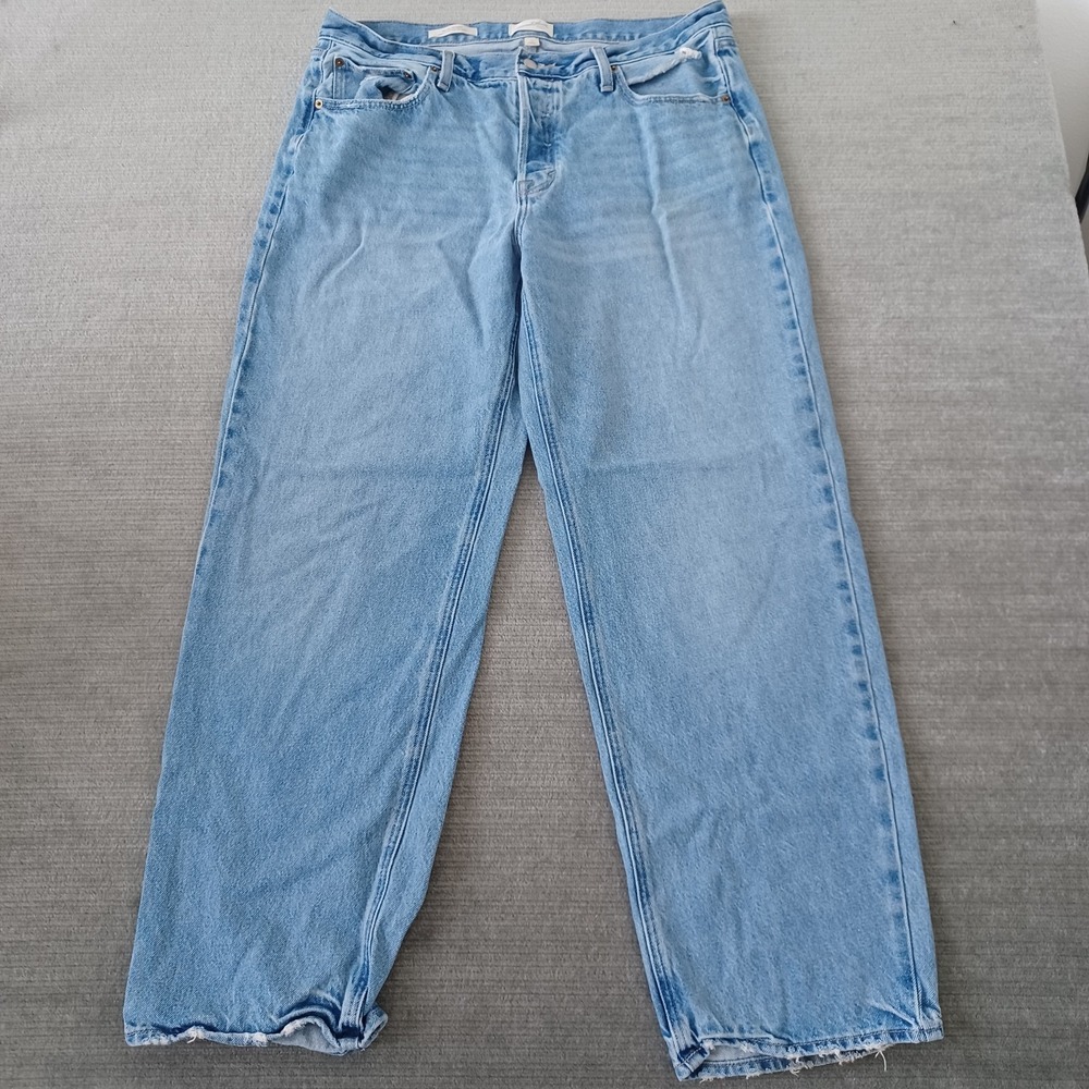 Universal‎ Thread Mid Rise 90s Womens 14 Lightwash Fly Button Rustic Baggy Jeans